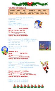 winter wonderland lyrics printable version