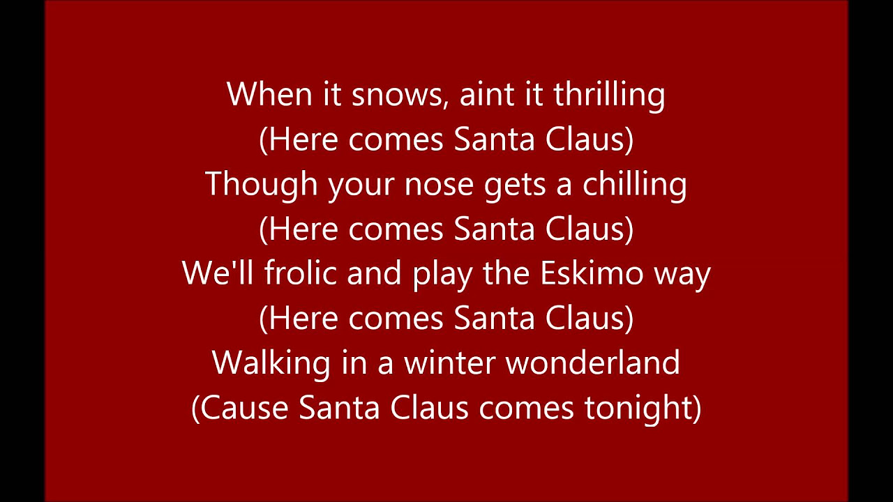 winter wonderland lyrics printable version