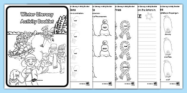 winter worksheet for second grade