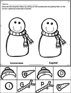 winter worksheet kindergarten
