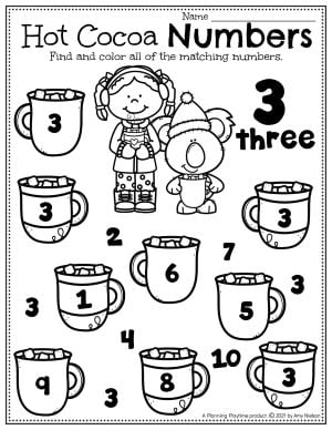 winter worksheet preschoolers