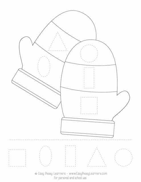 Free Winter Cut and Glue Worksheets - Easy Peasy Learners