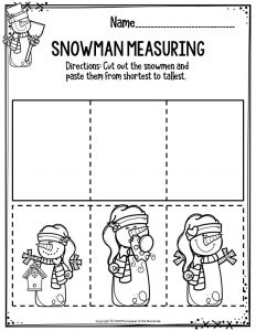 winter worksheet preschoolers