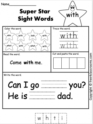 with worksheet