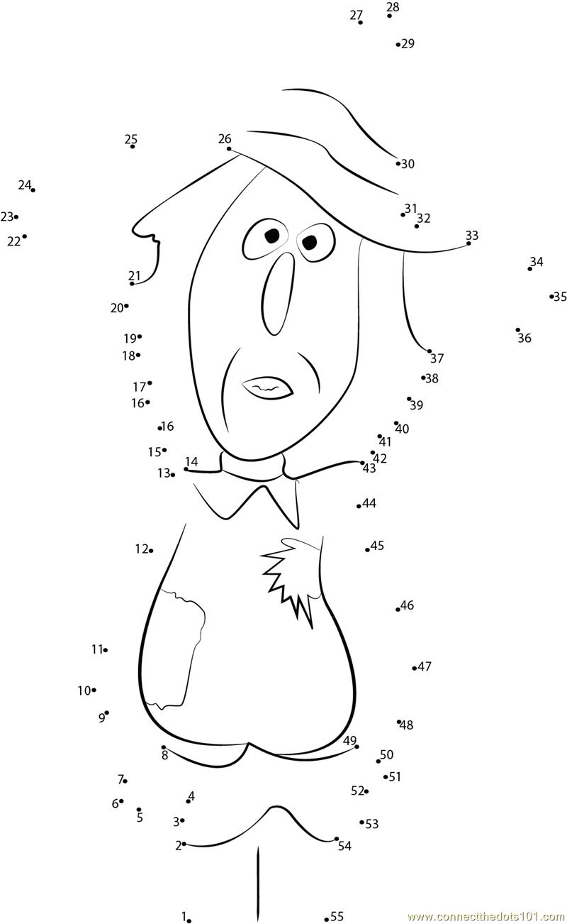 Wizard of oz dot to dot printable worksheet - Connect The Dots