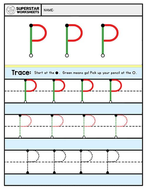wizkids letter p worksheet