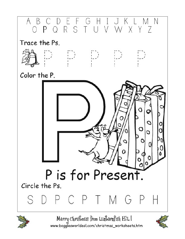wizkids letter p worksheet