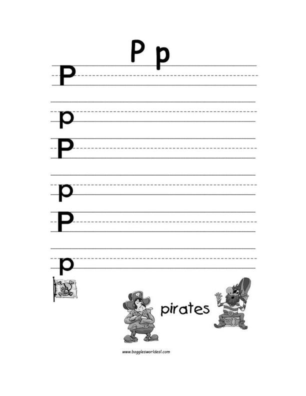 wizkids letter p worksheet