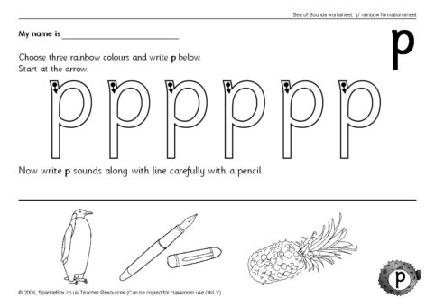 wizkids letter p worksheet