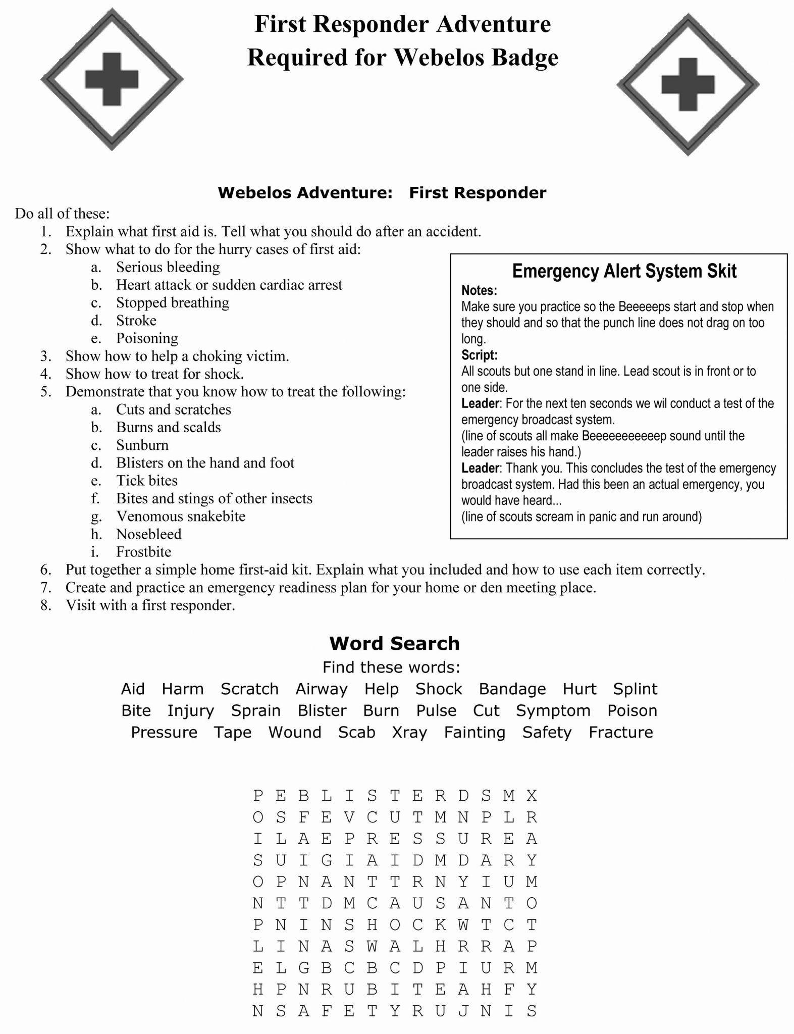 Camping Merit Badge Worksheet 2017 — db-excel.com