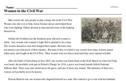 women of the civil war worksheet answer