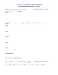 wood badge ticket worksheet
