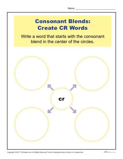 Blend Words Worksheets for Grade 1 - Your Home Teacher ...