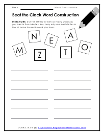 Word Construction Worksheets