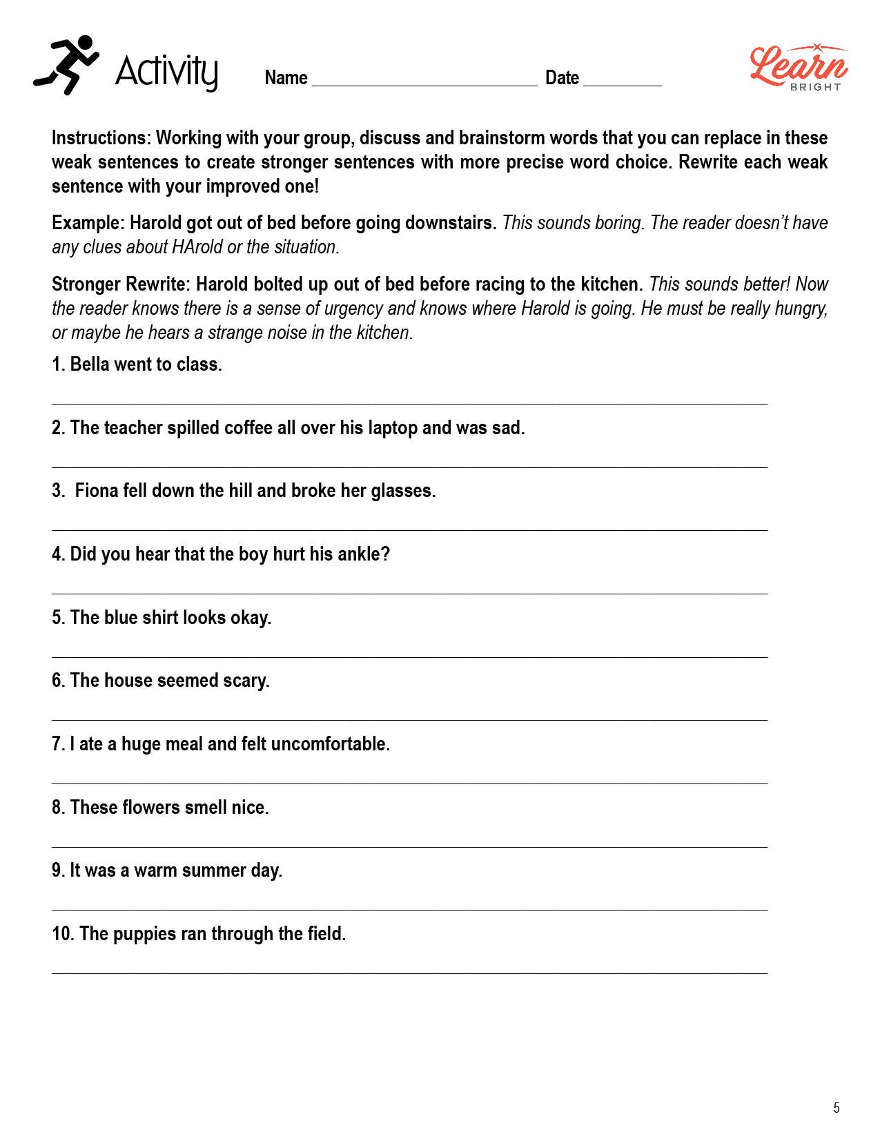 Precise Word Choice (Grades 4-6)