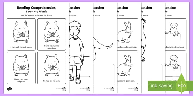 Three Key Word Reading Comprehension Worksheet / Worksheets