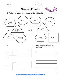 word families worksheet pdf