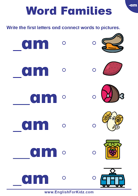word families worksheet pdf