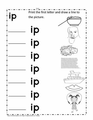 word family worksheet for 1st grade