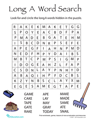 Back to School Word Search Worksheet  