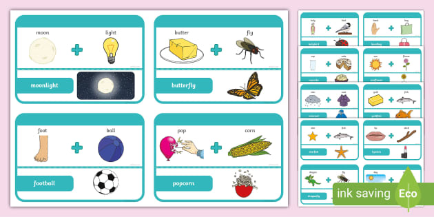 Compound Word Game Worksheet for Kids (teacher made)