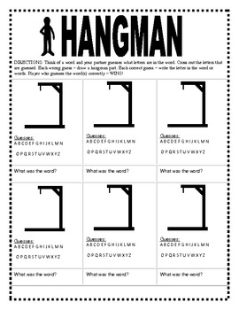 Word game templates | TPT