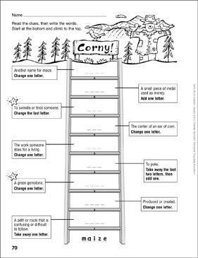 word ladder worksheet