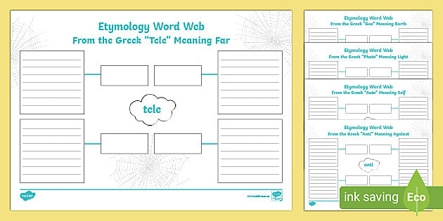 Etymology Word Web (teacher made) - Twinkl