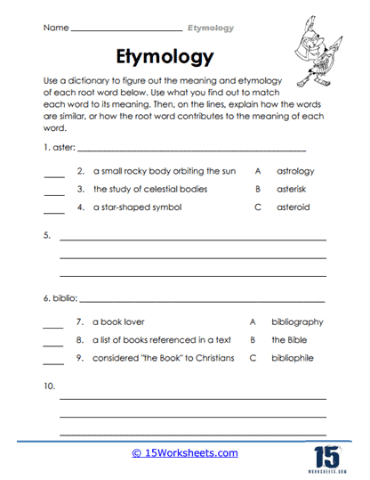 Etymology Worksheets - Worksheets Library