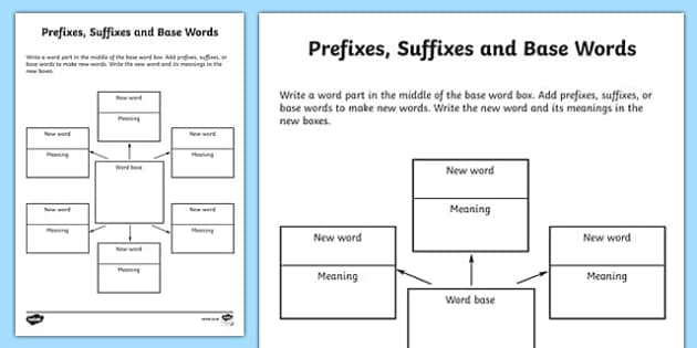 Word Study Graphic Organiser Worksheet (teacher made)