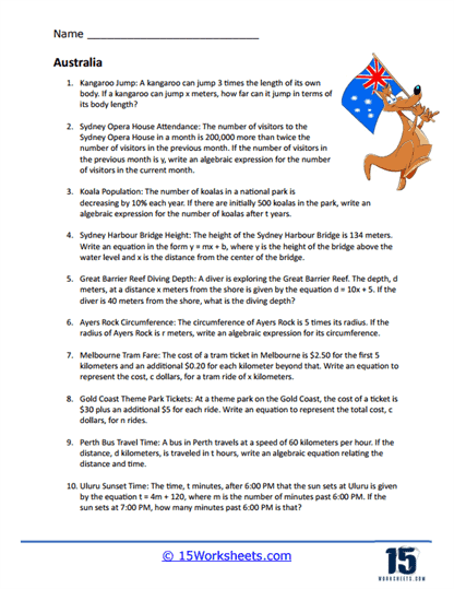 Algebra Word Problems Worksheets - 15 Worksheets Library