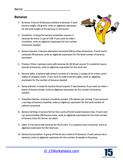 Algebra Word Problems Worksheets - 15 Worksheets Library