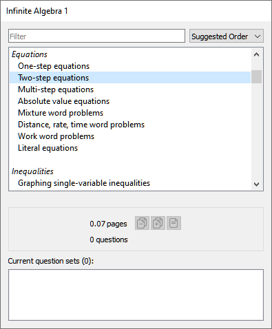 Create Custom Pre-Algebra, Algebra 1, Geometry, Algebra 2 ...