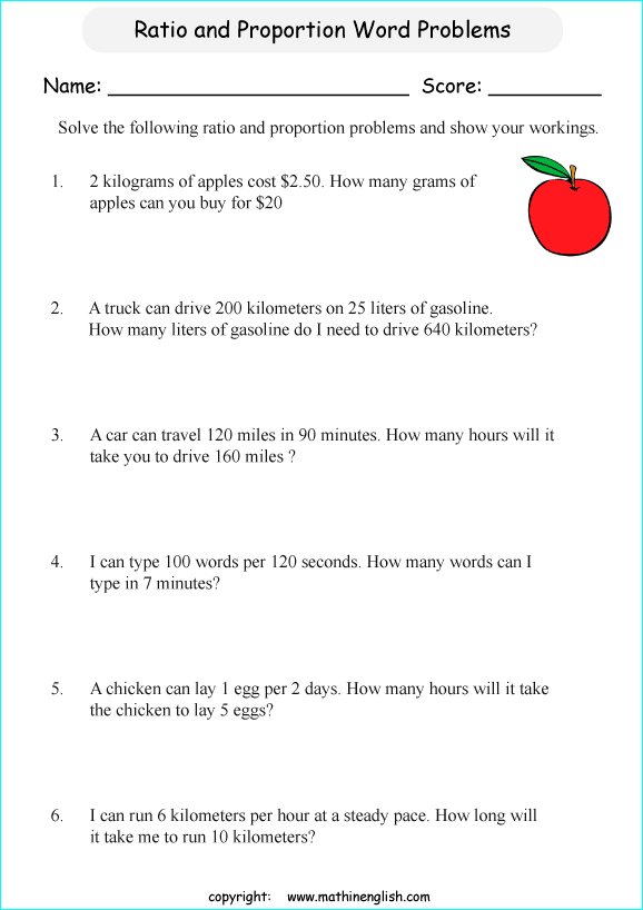 Printable primary math worksheet for math grades 1 to 6 based on ...