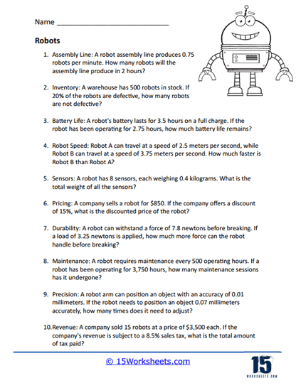 Decimal Word Problems Worksheets - 15 Worksheets Library
