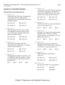 Scientific Notation Worksheet for 8th - 10th Grade | Lesson Planet
