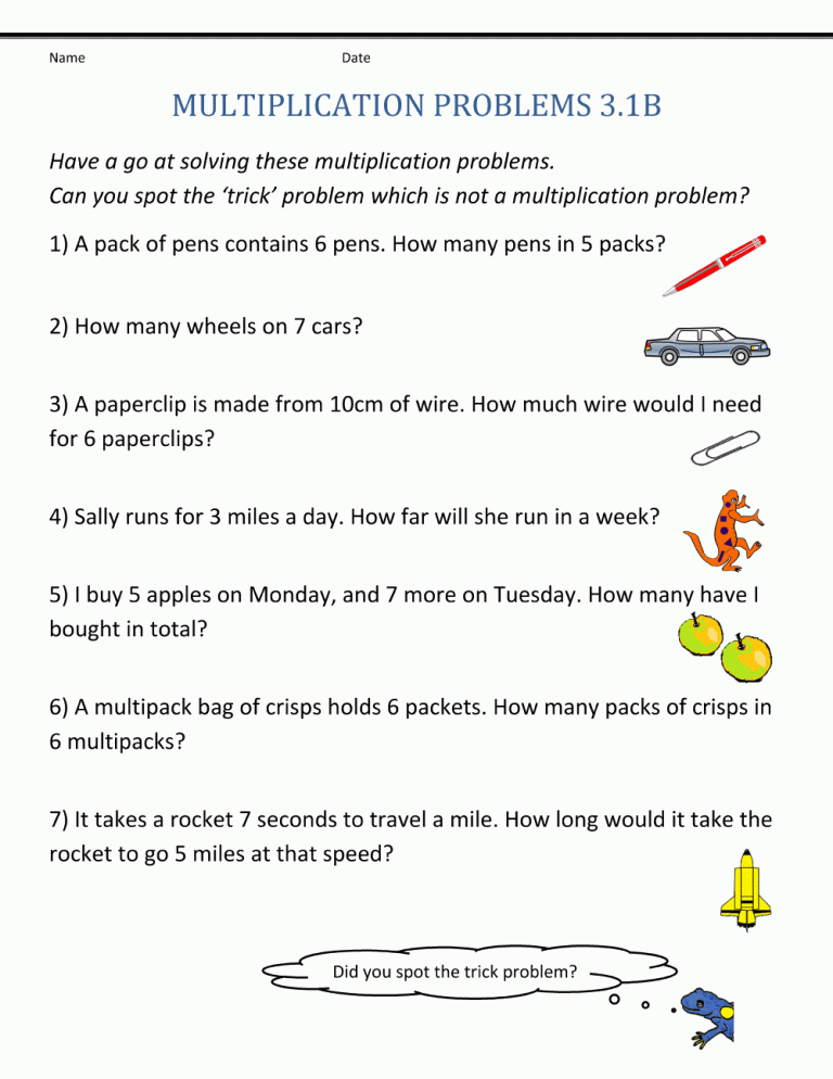 3rd Grade Math Worksheets - Best Coloring Pages For Kids | Math ...