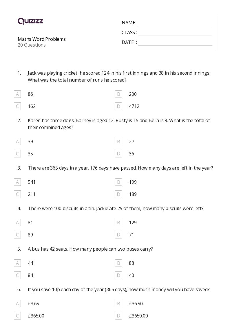 50+ Data Word Problems worksheets for 5th Year on Quizizz | Free ...
