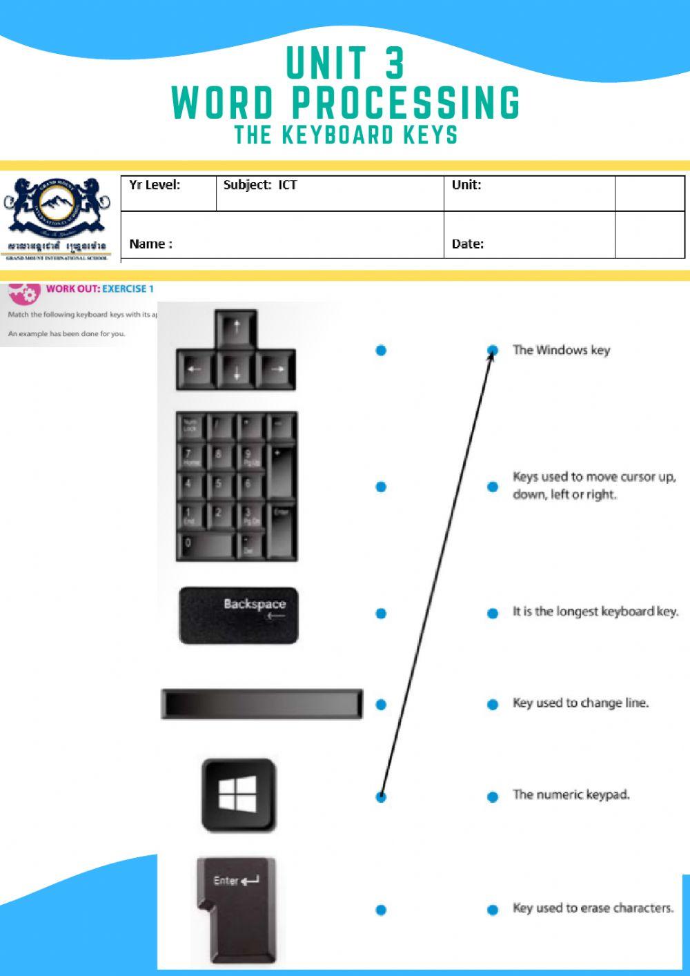 Word Processing worksheet | Live Worksheets - Worksheets Library