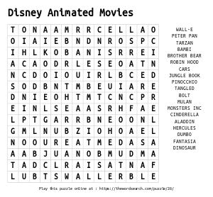 Printable Word Searches