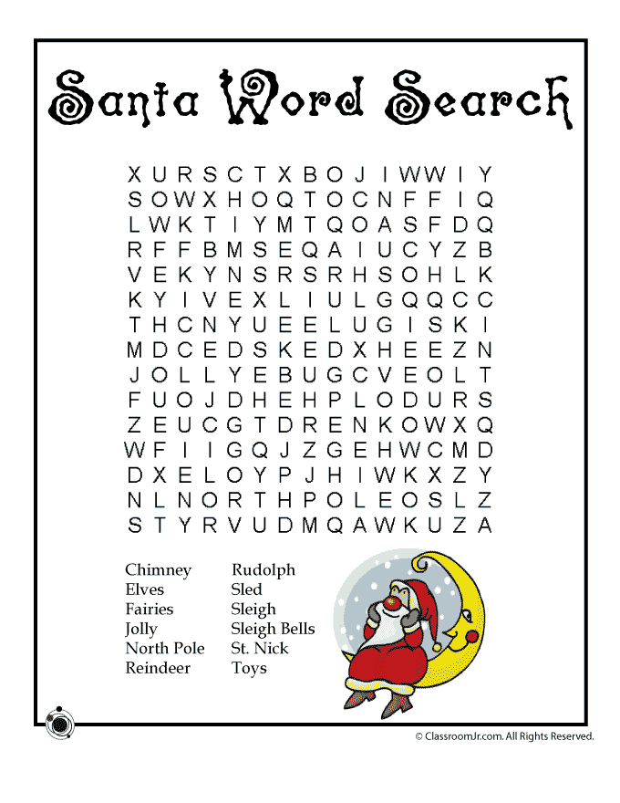 word puzzle printable worksheet