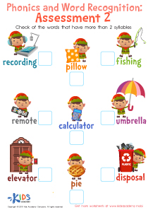 Phonics and Word Recognition: Assessment 1 Interactive Worksheet ...