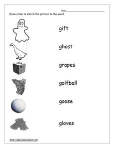 word recognition worksheet for grade 1