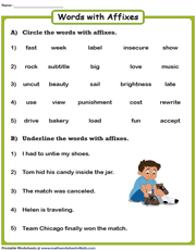 Root Words Worksheets