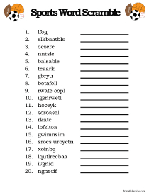 word scrambles printable