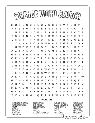 word search printable worksheet