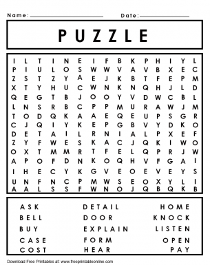 Kids Printable Word Search Puzzle Worksheet - Free Printable Online