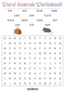 word search puzzles for 1st grade