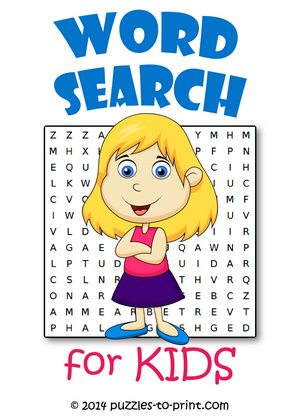 word search puzzles for 1st grade