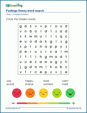 Grade 1 Word Search Puzzles | Worsheets library